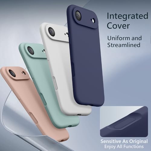 Image of FireNova Magnetic for iPhone Air Case, Compatible with MagSafe, [Integrated Silicone Camera Control Button] [Camera Protection] Microfiber Lining Phone Case for iPhone 17 Air, 6.5 inch, Navy Blue