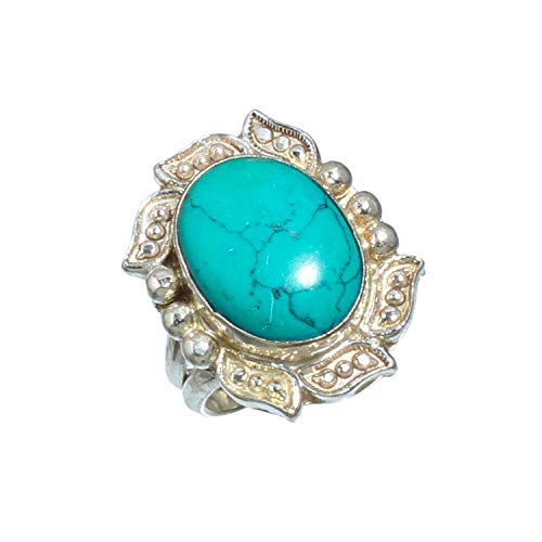 Bague turquoise en argent 925 fait main, le bijou bohème chic idéal