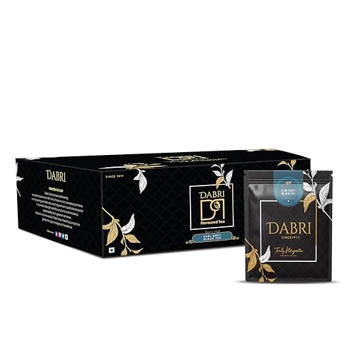 Image of Dabri Earl Grey Black Tea 100 Double Chamber Dip Tea Bags|Premium Black Tea With Pure Natural Bergamot Extract|Refreshing and Hydrating|No Preservatives|Garden to Cup (100 Tea Bags)