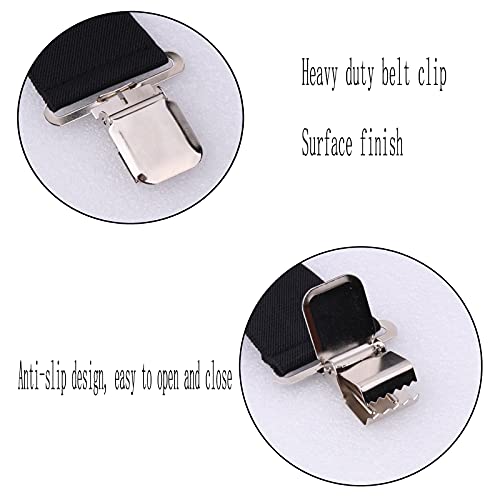 Guchol Army Green Suspenders For Men Heavy Duty 2" Wide High Elasticity And Strong Clip Adjustable Long Tall #TOP3