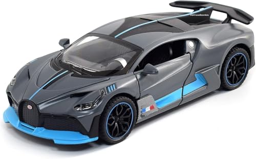 Image of Kammateswara Kids die cast car 1:32 Scale Model Metal Pullback Toy car with Openable Doors & Light Music(Random Color as per Stock) (Bugatti Divo)