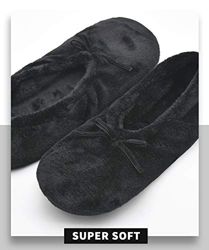 Image of Panda Bros Women's Ballerina Slipper Socks - One Pair Anti-Skid Comfy Warm Ballet Style House Slippers for Indoor Home, Winter, Wedding, and Birthday Gifts for Women