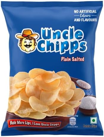 Uncle Chips Plain Salted Pouch, 53g/ 48g (Weight may vary)