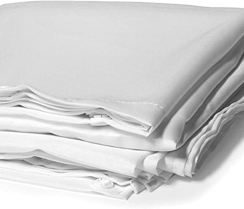 Title: Hookless® It’s A Snap!® Fabric Snap-In Shower Curtain Liner, Water-Repellant, Easy Install, White Color 70 x 54in
