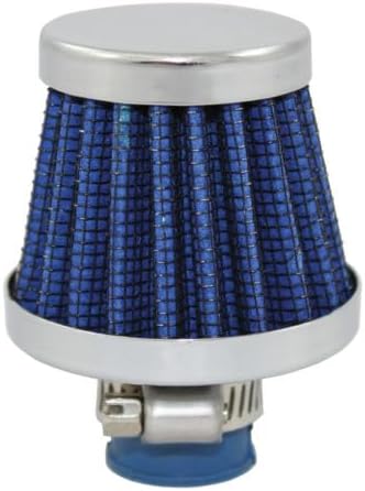 7313 0.37 in. to 0.5 in. Chrome Breather Filter Crankcase Vent - Blue