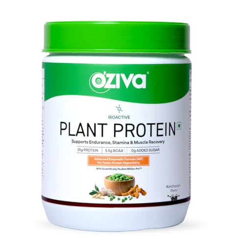 OZiva Bioactive Plant Protein (Chocolate) 500g | 25g Protein,5.5 ...