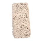 Artesanía hecha a mano: este adorno de crochet para coser está meticulosamente hecho a mano, ofreciendo un encanto artístico inigualable para adornos de cinta de encaje decorativo y cintas de encaje de crochet vintage, bordes de cinta anchos, tela de encaje de crochet