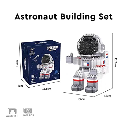 Finger Rock Astronaut Mini Building Blocks Micro Building Kits For Kids And Adults 12-15 Space Toys With Led Lighting Kit Easter Day Gifts - Compatible With Nano(1008 Pieces) #TOP5