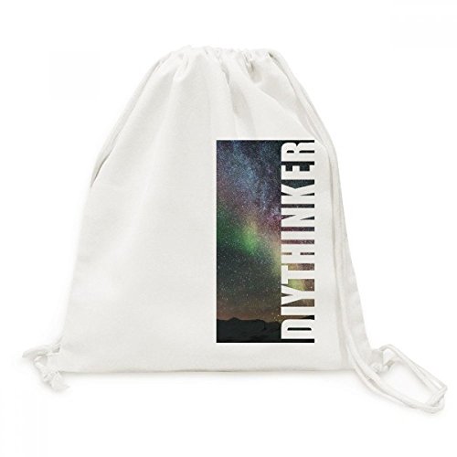 Sac cordon Toile colorée Nuages Ciel Sombre sac à dos voyage pratique