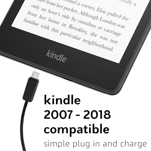 SPARKED Kindle Charger Cable UK Micro USB Charging Power Lead Cord for Amazon Kindle, Paperwhite, Fire HD, Oasis Tablet (Compatible with Kindles 2007-2018) Replacement Tablet Adapter Wire Fast Charge - Image 3