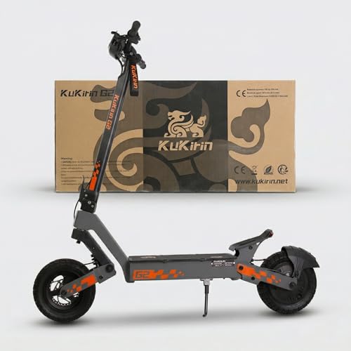 KuKirin G2 Patinete Eléctrico para Adultos, Neumáticos de Vacío de 10', Suspensión Delantera y Trasera, Larga Autonomía, Frenos Dobles, Plegable