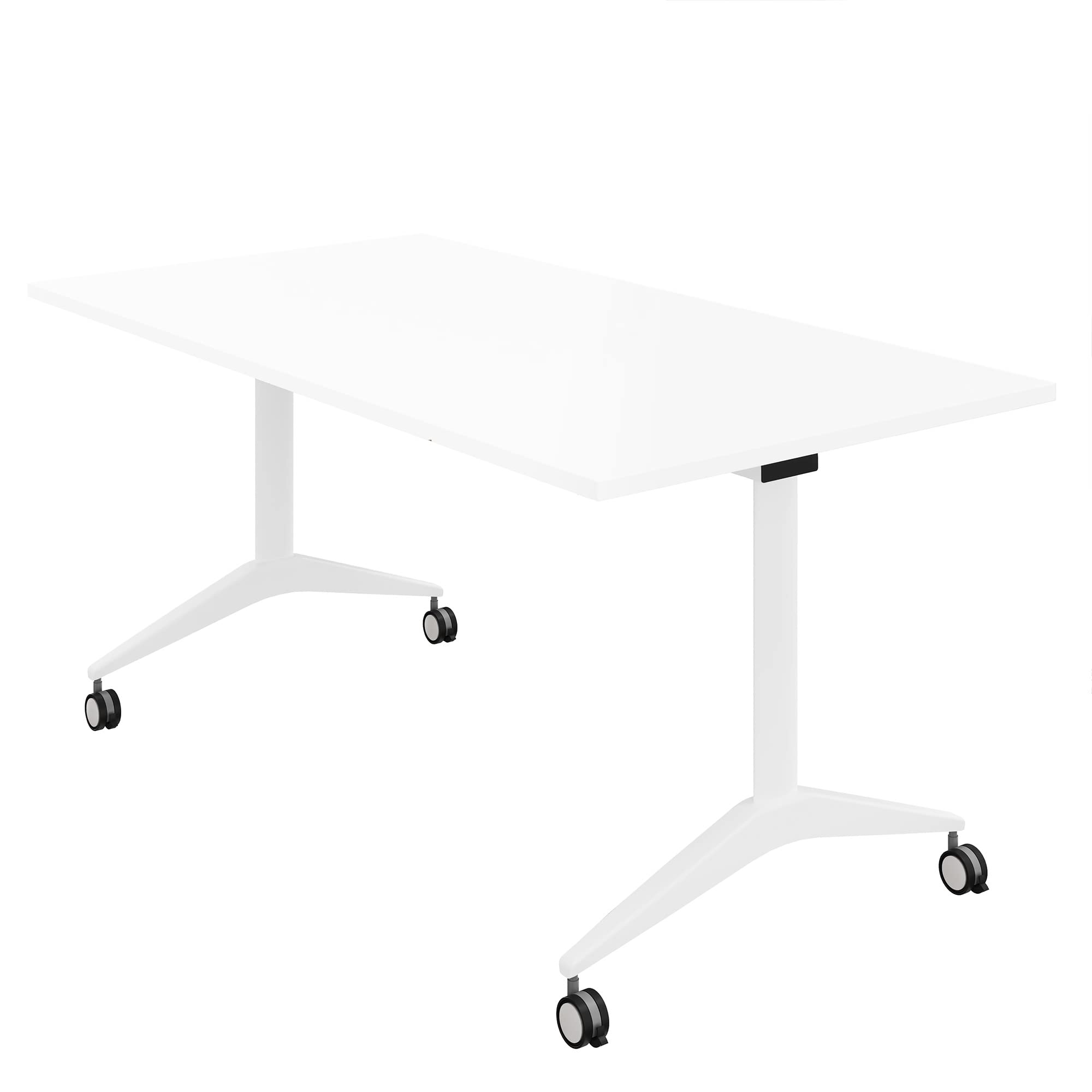 Weber Büro Besprechungstisch Savio 160 x 80 cm | Klappbar | Rollbar | Klapptisch | Weiß