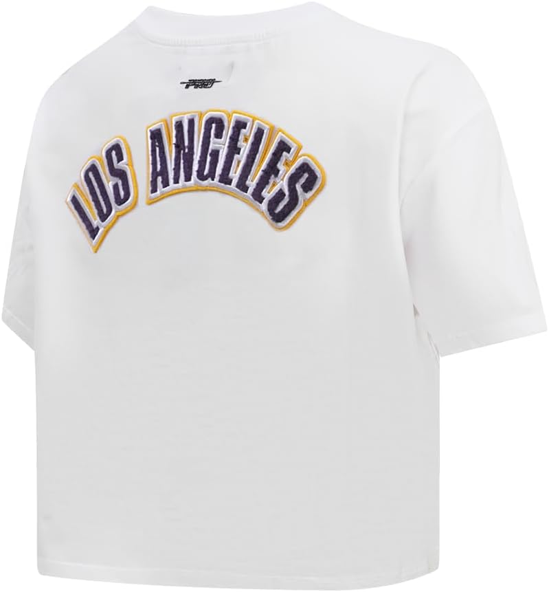 Womens NBA Classic Chenille Cotton Short Sleeve Boxy Tee - Image 2