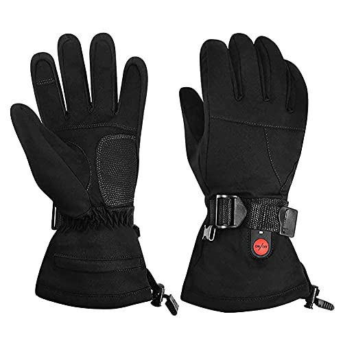SBTXHJWCGLD Battery Heated Gloves for Men Women, Heating Hand Warmer Electric Thermal Heated Gloves,Battery Powered, Free Size Breathable Mitten