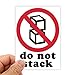 SmartSign Do Not Stack Shipping Labels | 6
