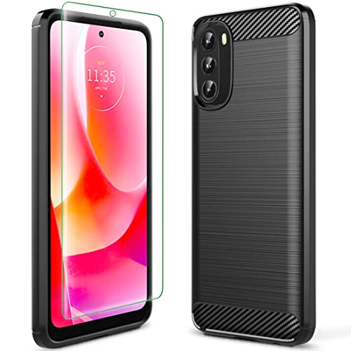 Sucnakp for Moto G 5G 2022 Case Motorola G 5G 2022 Case with Screen Protector TPU Shock Absorption Technology Raised Bezels Protective for Motorola Moto G 5G 2022ï¼TPU Blackï¼