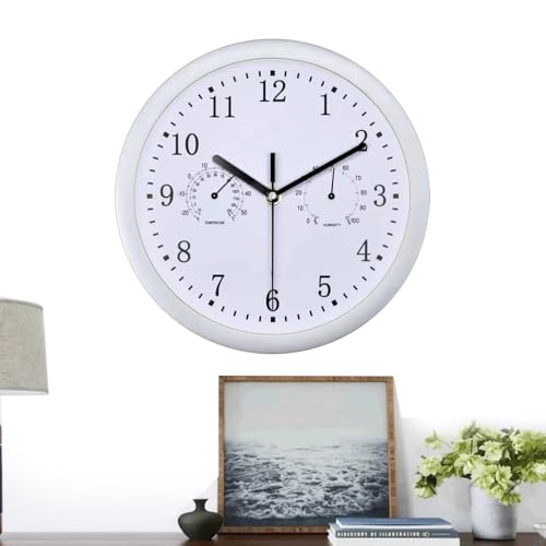 Horloge murale étanche décorative haut de gamme avec hygromètre de précision - 8