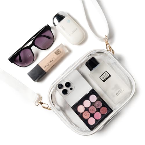 Image of TOBVZOO Clear Bag Stadium Approved, Crossbody Transparent Bag for Concerts Sports Events, Purses for Men & Women
