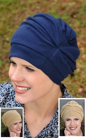 Headcovers Unlimited Trinity Turban-Caps for Women with Chemo Cancer Hair Loss Cabernet - Thumbnail 5