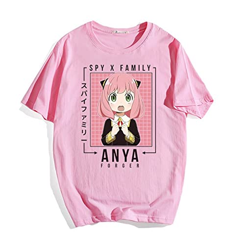 Corsehild Kurzarm Für Damen Casual Tops T-Shirts Spy X Family Herren T-Shirt Von Anya Forger Atmungsaktiver Komfort Cover
