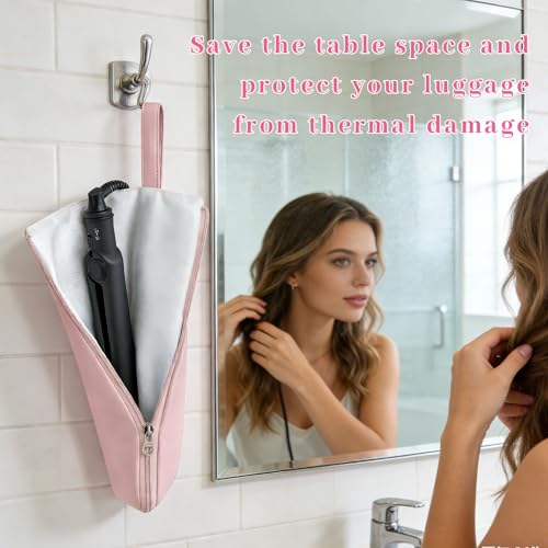 LuminaVerde Tasche Für Lockenstab, tasche für lockenstab reiseglätteisen hitzeschutzmatte glätteisen glätteisen tasche Reisehalter