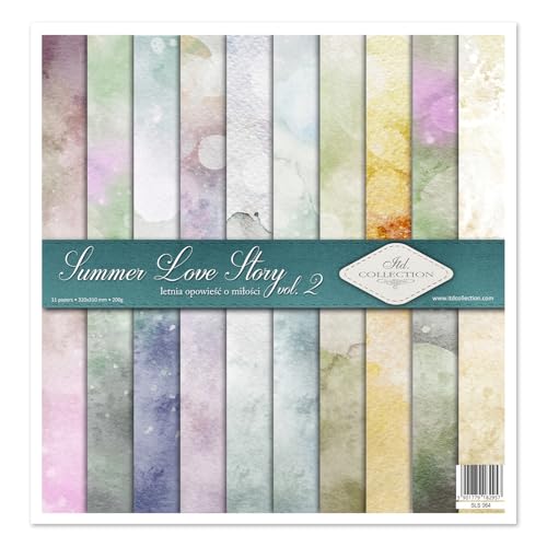 ITD Collection - Juego de papel para álbumes de recortes, papel para álbumes de recortes, 12 x 12 pulgadas, 310 x 320 mm, papel decorativo 30 g/m² (SLS-064 - Summer Love Story 2)