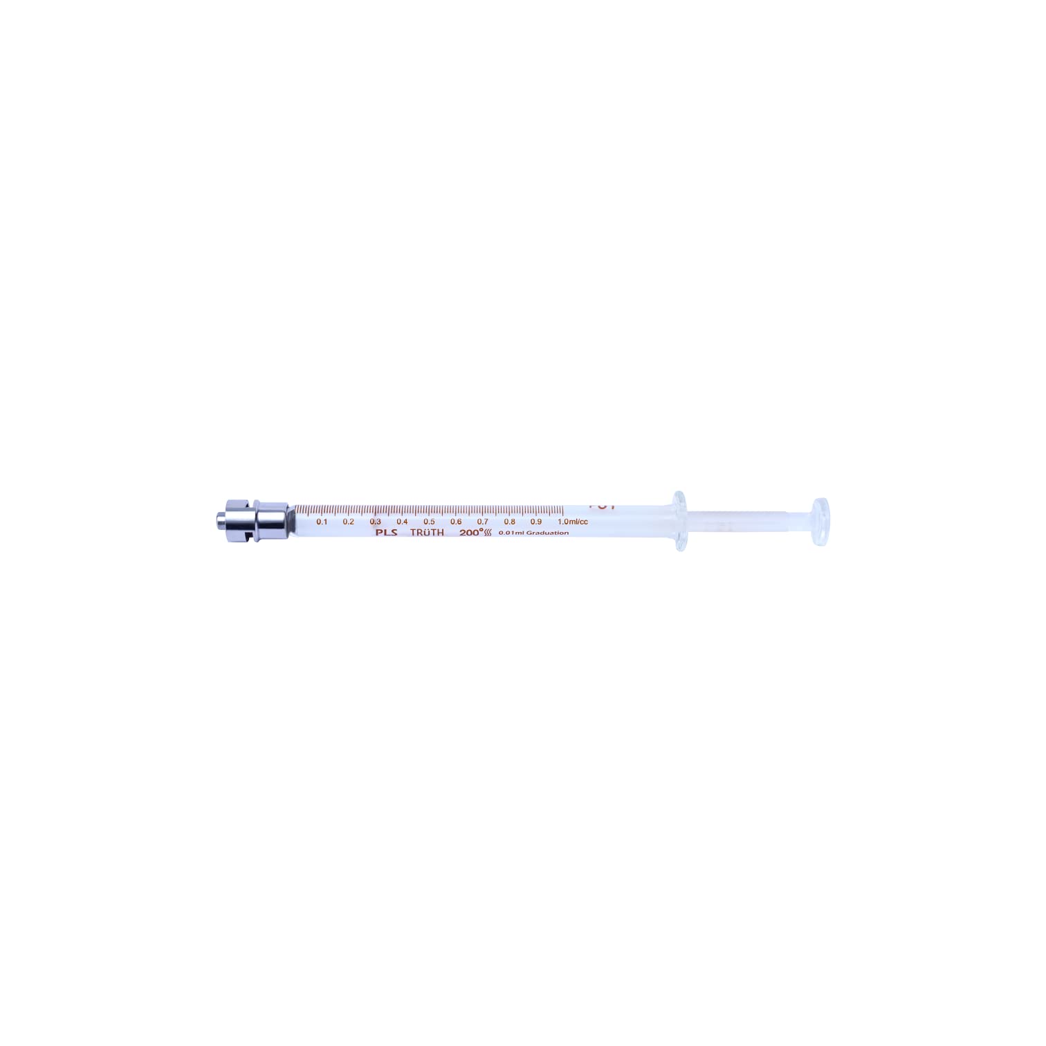 Truth Laboratory PLS Glass Syringe Metal Luer Lock Tip, 1ml (04-04-02-01)