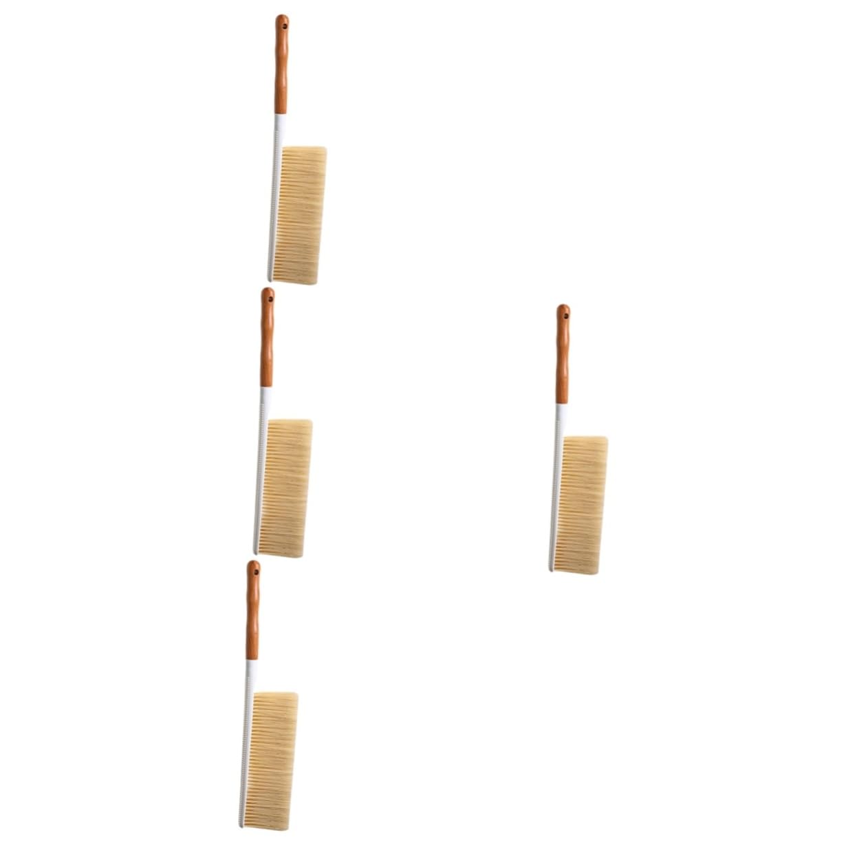 Ciieeo 4 Stück Handbesen mit Holzgriff Weiche Staubbürste für Möbeln und Oberflächen für Sofa Bett Schreibtisch und Fensterbänke