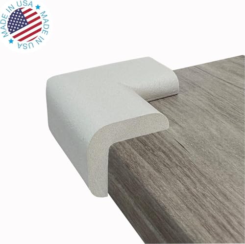 Image of KidKusion Corner Cushion | Made in USA | Taupe | 8 Pack | Furniture and Corner Protector
