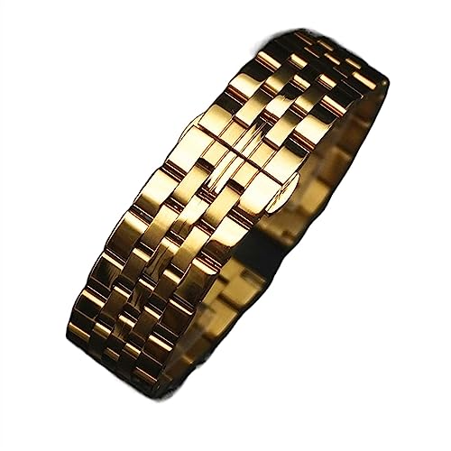 Bracelet en acier inoxydable anti-irritation 20mm silver rose gold à boucle papillon fiable