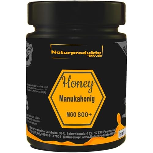 Manuka Honig MGO 800+ 250g | MGO 891 | im Schmuckglas | Pur, Roh & 100% natürlich | Manukahonig