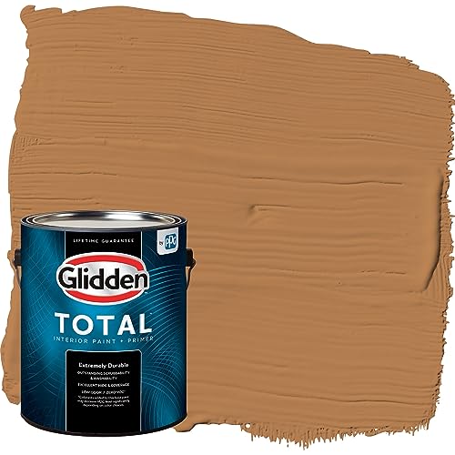 Glidden Total Interior Wall Paint & Primer All-in-One, Cowboy Hat/Orange, Semi-Gloss, 1 Gallon