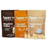 Happy Wax Coffee Collection: Natural, Non-Toxic Scented Soy Wax Melts – Total 6oz Variety Pack: Vanilla Bean...