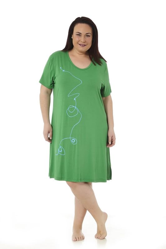 mabel intima - Camisola Manga Corta verdetalla 62 95% Viscosa/5% spandexlavar...