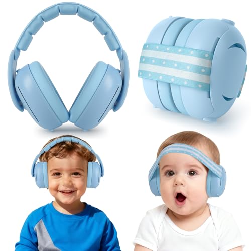 cumunebula [2-in-1] Baby Ear Muffs Noise Protection - [Two Modes] Baby Headphones for Noise Cancelling Headphones- Infant Headphones Noise Cancelling - Ear Protection for 3 Months to 4 Years