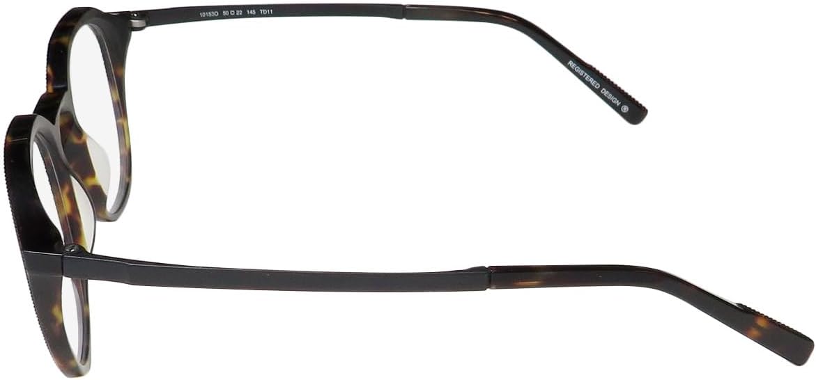 MOREL Oga 10153o Titanium Metal Hardware Genuine Contemporary Eyeglass Frame No Allergy French Designer Eyewear [50-22-145, brow/black]