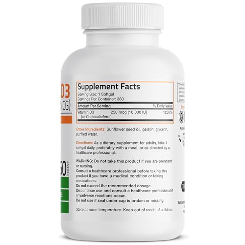 image for Bronson Vitamin D3 10,000 IU (250 mcg) High Potency - Supports Healthy