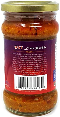 Rani Lime Pickle Hot (Achar, Spicy Indian Relish) 10.5oz (300g) Glass Jar ~ Vegan | Gluten Free | NON-GMO | No Colors | Popular Indian Condiment, Indian Origin - Thumbnail 2