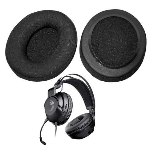 V-MOTA Ersatz-Ohrpolster für Roccat ELO X, ELO 7.1 Air, ELO 7.1 USB, Khan Pro, Khan Aimo 7.1 Gaming-Headset (Netz-Schwarz, dick 20 mm)
