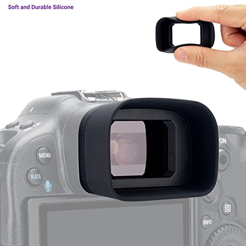 Extended Type Eyecup Long Soft Silicone Eyepiece for Canon EOS R3 Camera Replaces Canon ER-h & ER-He Eye Cup - Image 3