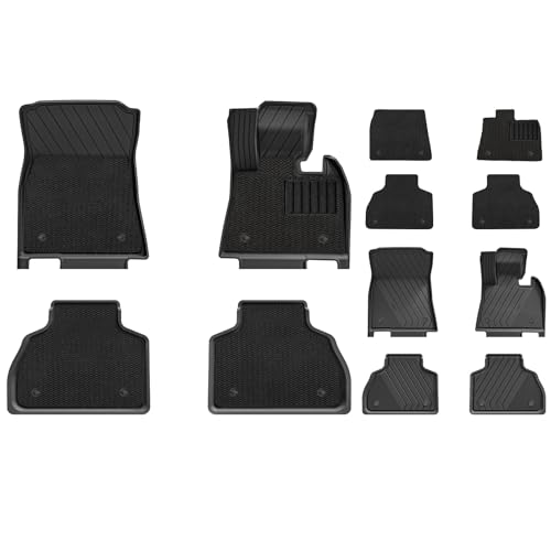 3W Alfombrillas y alfombras aptas para BMW X7 de 6 asientos 2019-2024 2025, apto para todo tipo de clima, apto para perros, TPE, impermeable, antideslizante, fácil de limpiar, resistente, 6 pasajeros