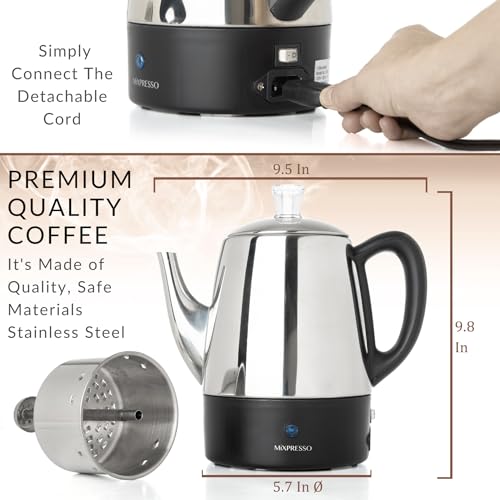 Mixpresso Small 4-Cup Electric Percolator thumbnail 3