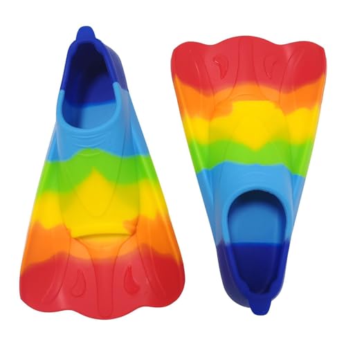Aletas De Natación - Equipo De Natación Corto Para Jóvenes, Aletas De Entrenamiento De Silicona , Cómodo Conjunto De Aletas De Buceo Para Principiantes | Equipo Deportivo