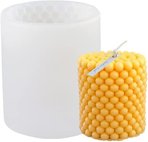 Moldes de vela de burbujas, cilindro de molde de silicona para velas, moldes de vela 3D de silicona para hacer velas, fundición de resina, jabón
