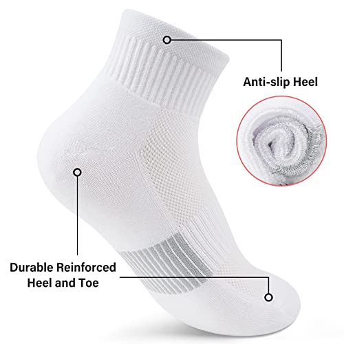 Gonii Ankle Socks Womens Athletic Thick Cushioned Running Hiking Low Cut 5-Pairs4