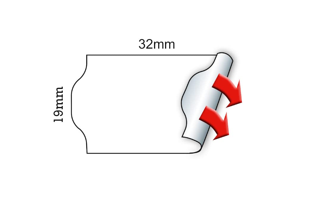 ROTOLO ETICHETTE METO 32X19 BIANCO ADESIVO REMOVIBILE (1000ET/RT) CONF