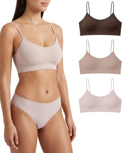 Risalti Soutien Gorge sans Armature Épaules Étroites 3 Pcs - Brassiere Femme sans Armature en Microfibre, Élastique et Confortable Seamless Bra, Top Lingerie - Made in Italy