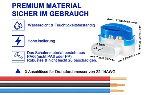 Kabelverbinders, 20 stuks, voor robotmaaier, waterdichte aansluitklemmen, kabelklemmen, verbindingsklemmen, kabeldraadconnector met gelvulling voor robotmaaier, grasmaaier, auto, tuin, outdoor - Afbeelding 5