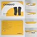 CAMBIVO 2 Pack Knee Brace, Knee Compression Sleeve for Men and Women, Knee Support for Running, Workout, Gym, Hiking, Sports (Gray,X-Large)