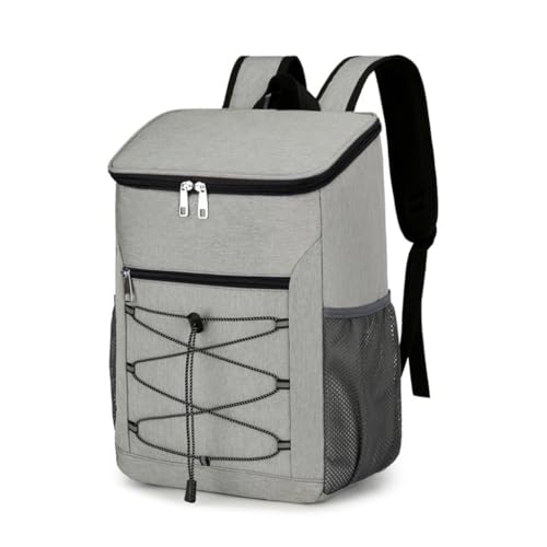 ZEPFJHE Mochila de picnic aislada de gran capacidad, mochila portátil para viajes, camping, mochila para hombres y mujeres, Gris